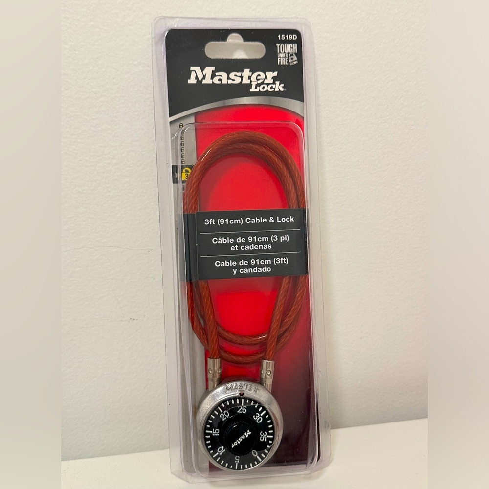 Master lock and 3ft Cable
